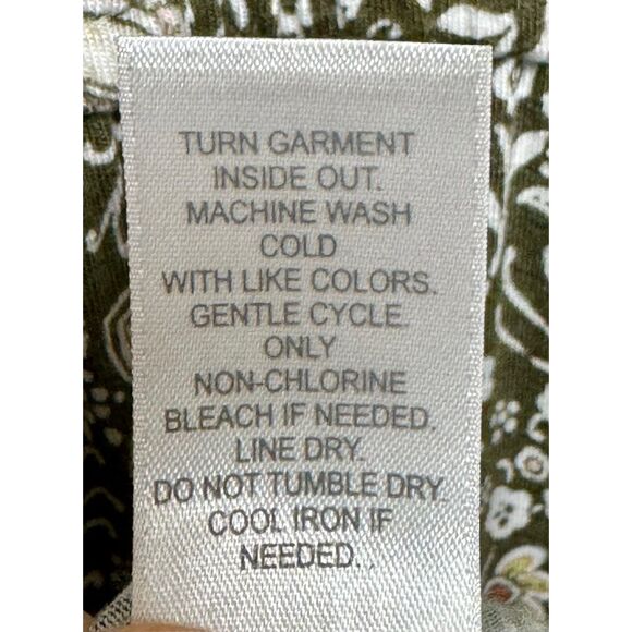 J. JILL Brown Floral Print Dropped Waist Tassel Tie Maxi Dress, Sz M - Picture 7 of 7